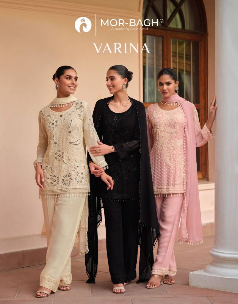 Aashirwad Mor Bagh Varina Georgette Designer Salwar Kameez Collection