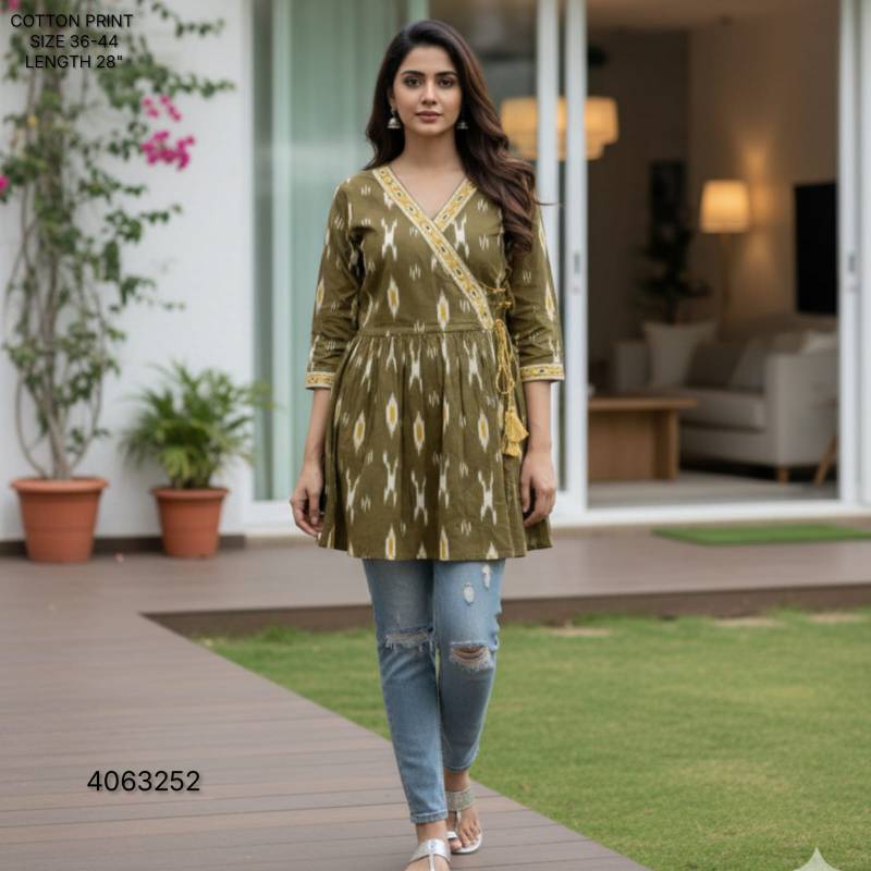 Naisha K 396 Cotton Print Stylish Casual Wear Short Top Collection