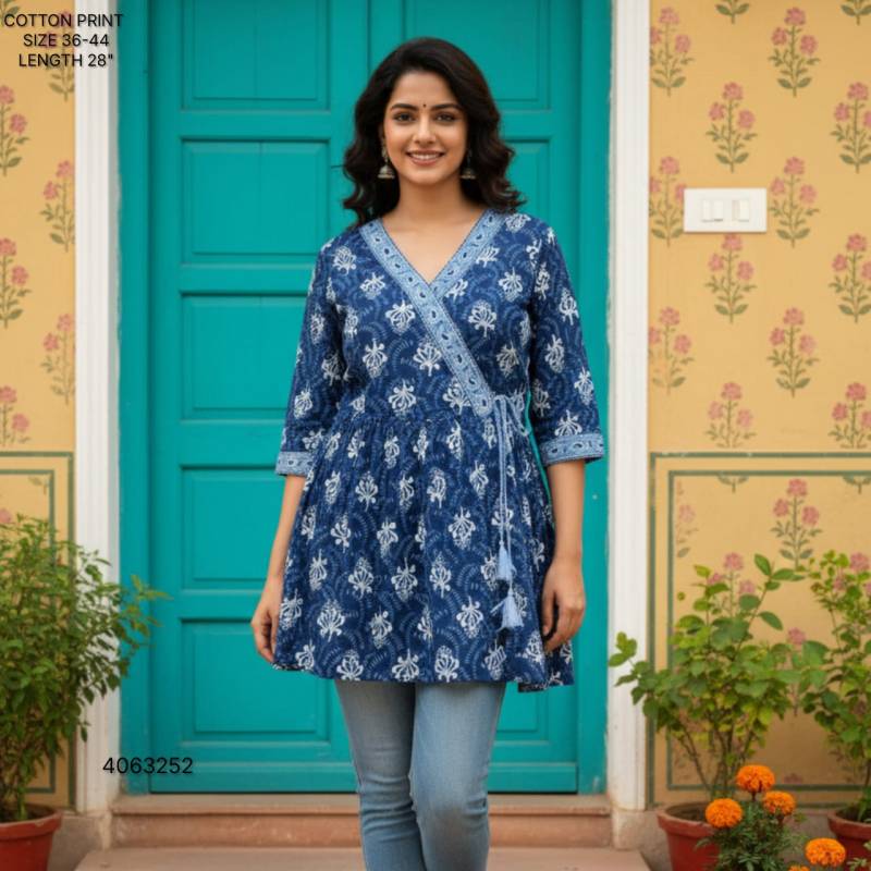 Naisha K 396 Cotton Print Stylish Casual Wear Short Top Collection