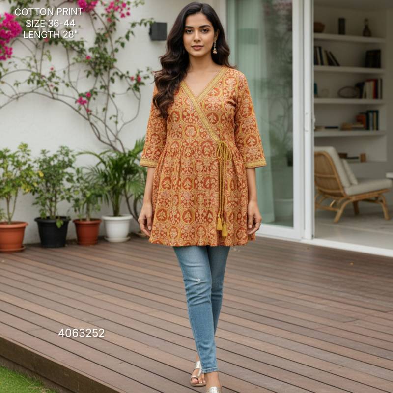 Naisha K 396 Cotton Print Stylish Casual Wear Short Top Collection