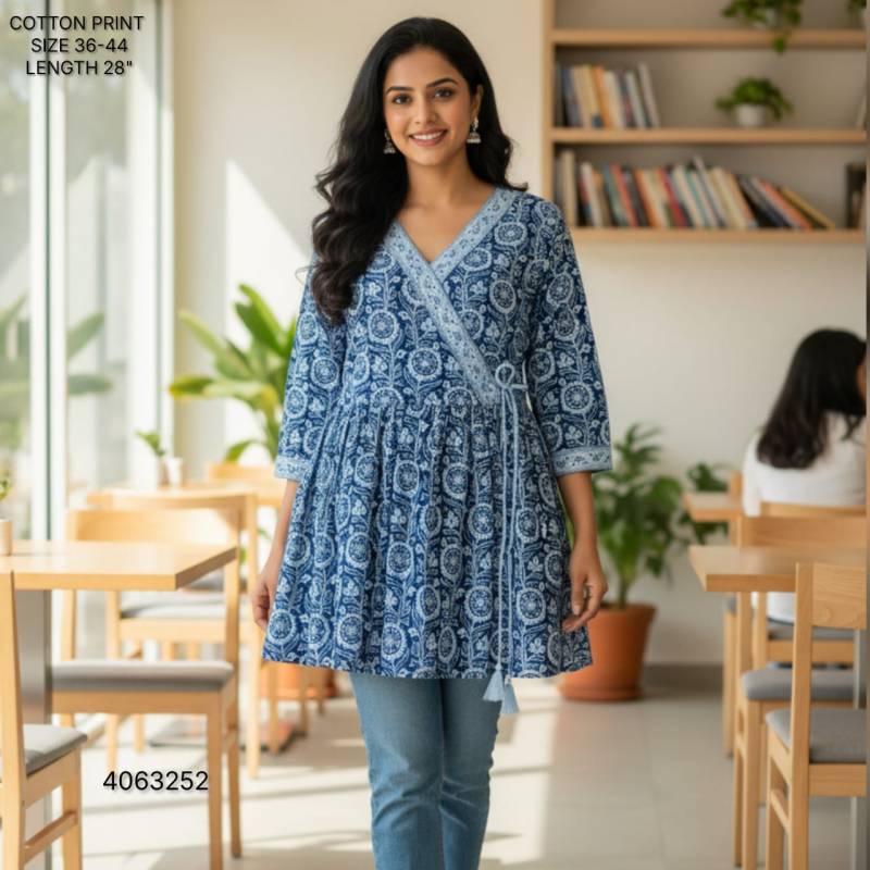 Naisha K 396 Cotton Print Stylish Casual Wear Short Top Collection