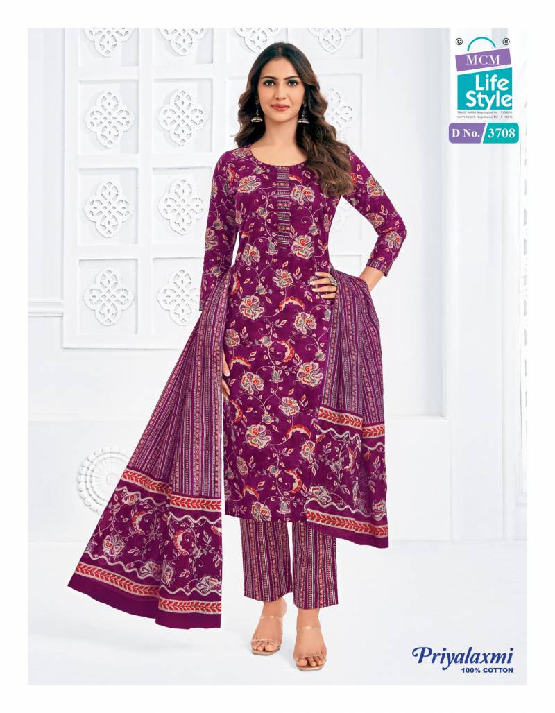 Mcm Priyalaxmi Vol 37 Cotton Printed Dress Material