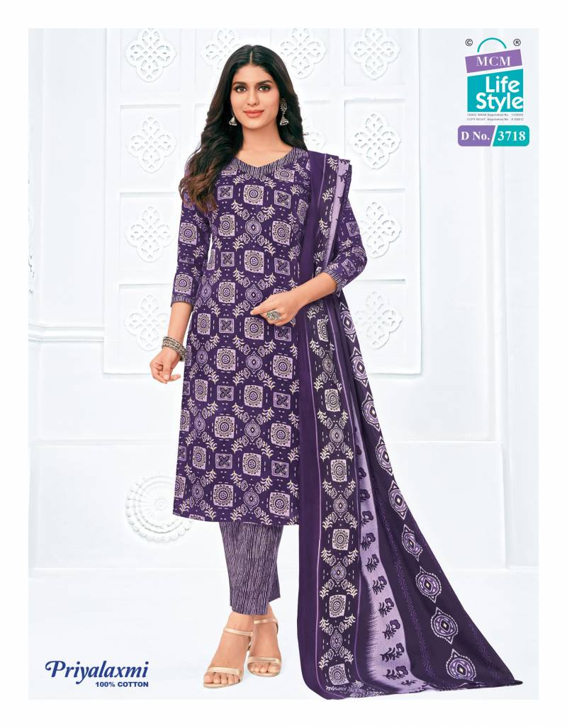 Mcm Priyalaxmi Vol 37 Cotton Printed Dress Material