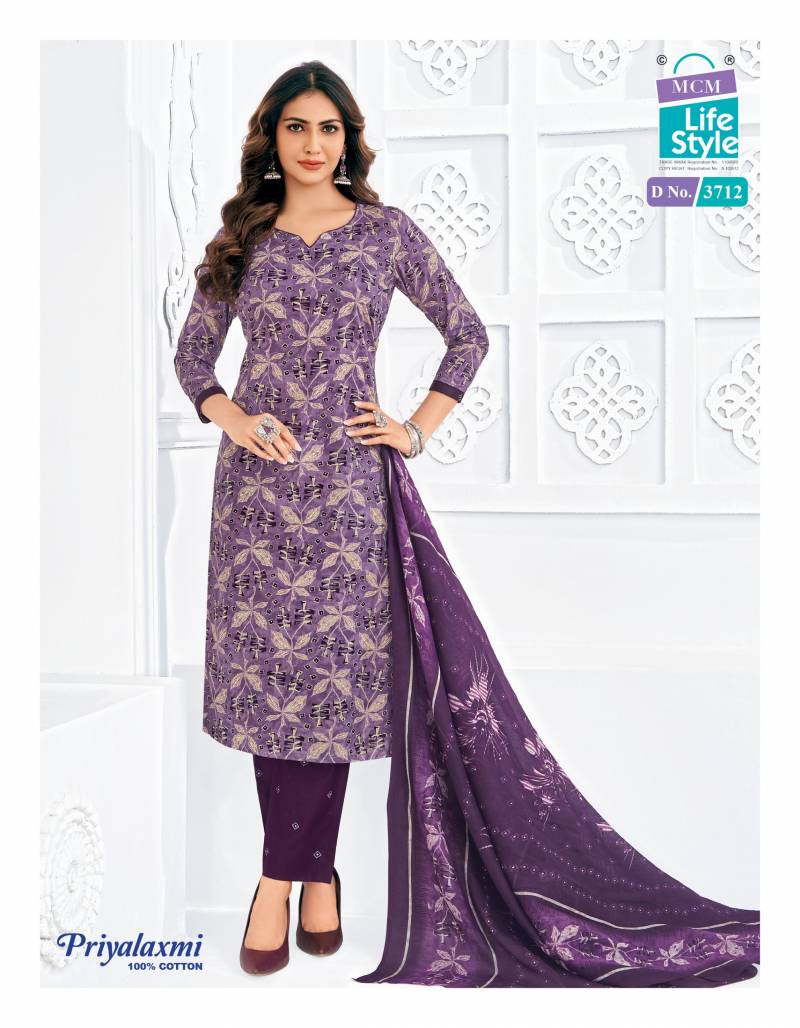 Mcm Priyalaxmi Vol 37 Cotton Printed Dress Material