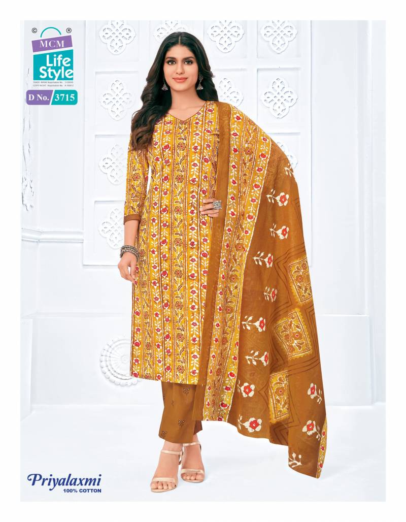 Mcm Priyalaxmi Vol 37 Cotton Printed Dress Material