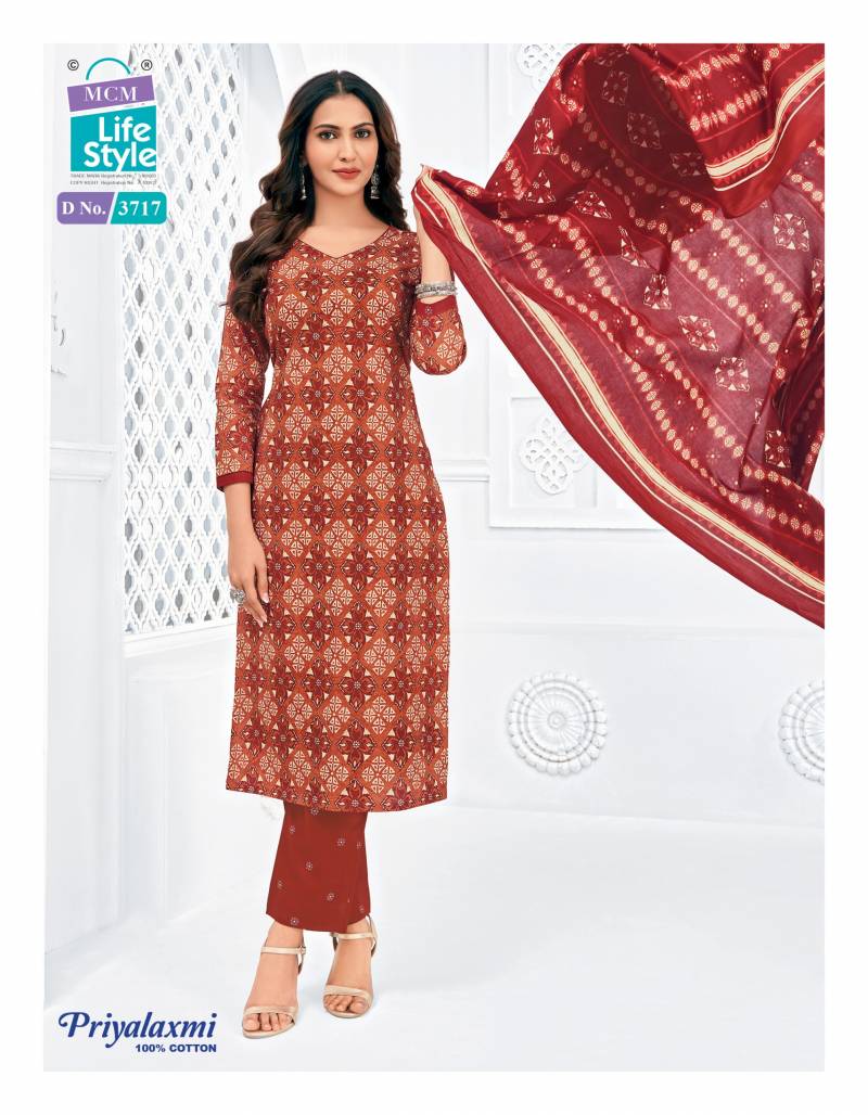 Mcm Priyalaxmi Vol 37 Cotton Printed Dress Material