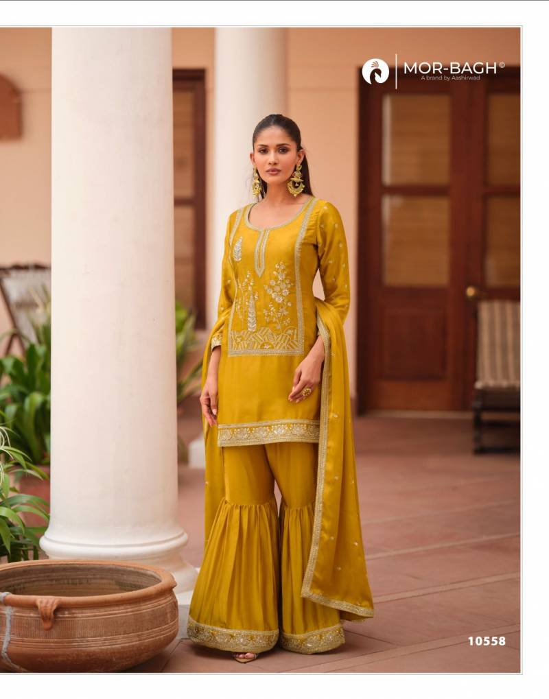 Aashirwad Mor Bagh Mohini Silk Satin Designer Salwar Kameez Suits