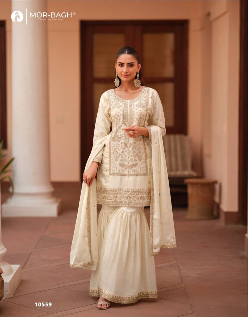 Aashirwad Mor Bagh Mohini Silk Satin Designer Salwar Kameez Suits