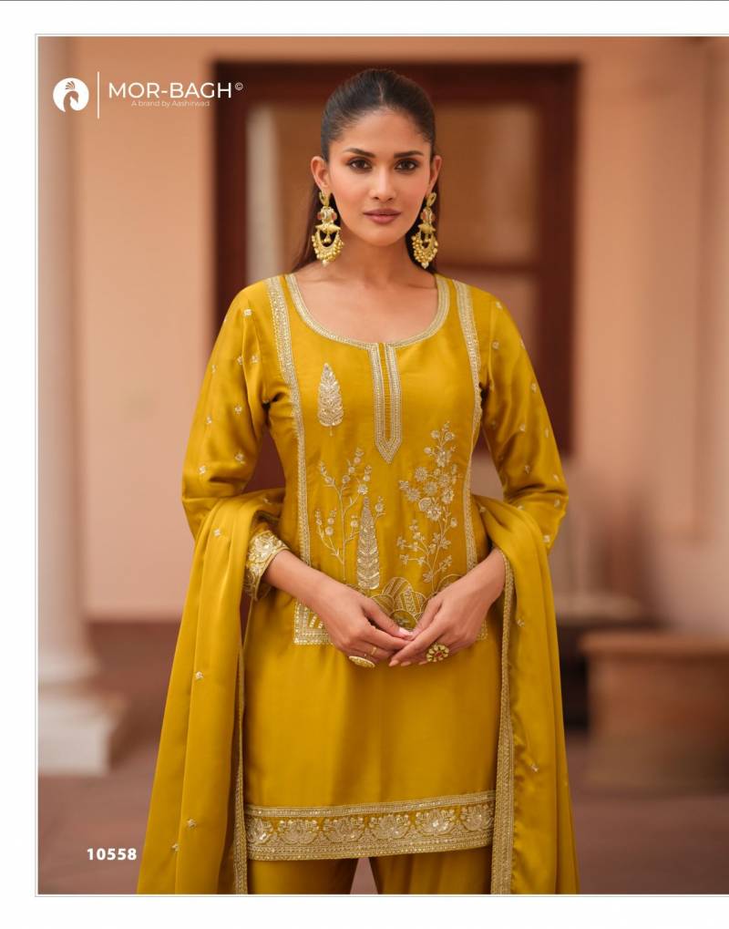 Aashirwad Mor Bagh Mohini Silk Satin Designer Salwar Kameez Suits