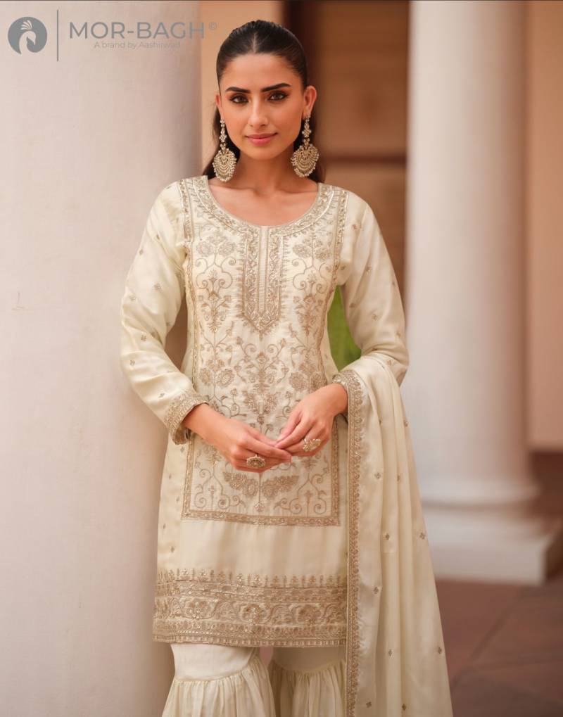 Aashirwad Mor Bagh Mohini Silk Satin Designer Salwar Kameez Suits