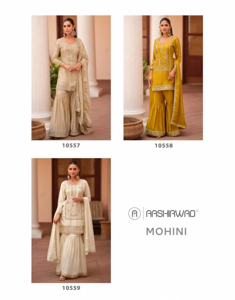 Aashirwad Mor Bagh Mohini Silk Satin Designer Salwar Kameez Suits