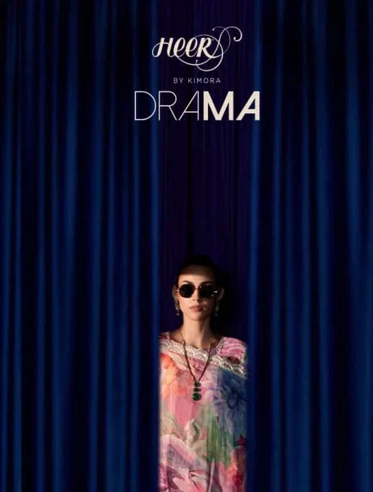 Kimora Heer Drama Muslin Digital Print Embroidery Salwar Kameez