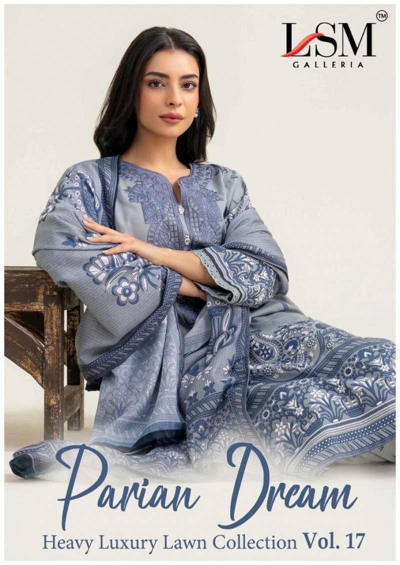 Lsm Parian Dream Vol 17 Lawn Cotton Printed Karachi Dress Material