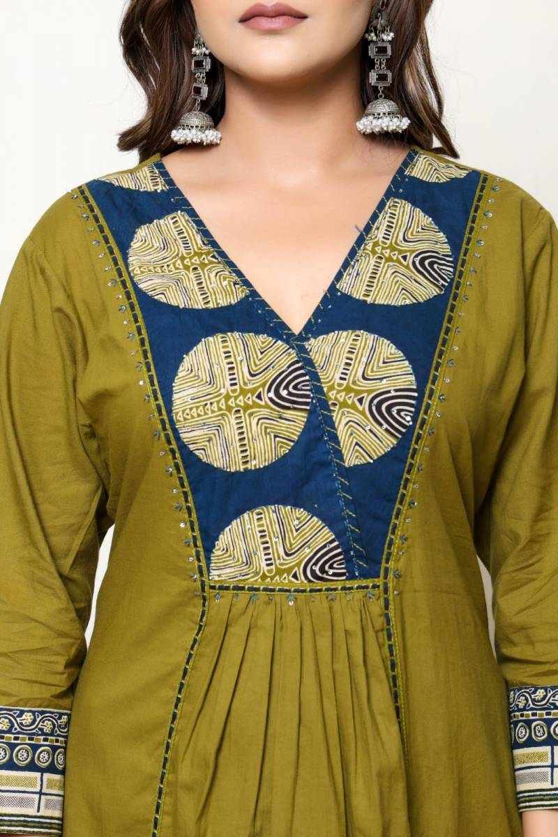 Naisha K 408 Cotton Stylish Casual Wear Kurti Pant And Dupatta Collection