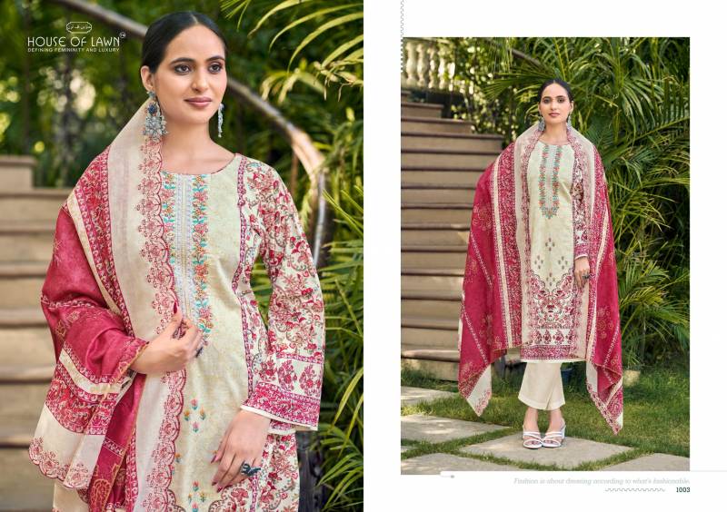 House of Lawn Urbane Cotton Digital Print Embroidery Dress Material Collection