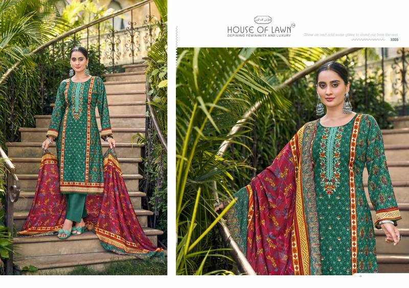 House of Lawn Urbane Cotton Digital Print Embroidery Dress Material Collection