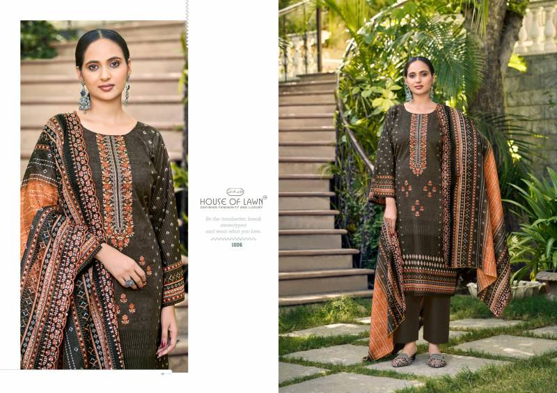 House of Lawn Urbane Cotton Digital Print Embroidery Dress Material Collection