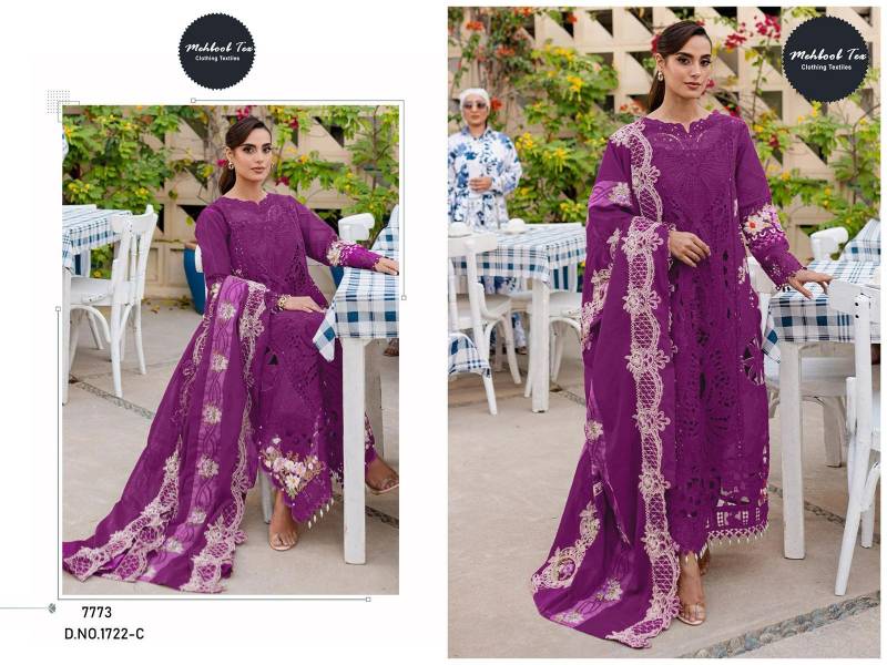 Mehboob Tex 1722 C Cotton Embroidery Pakistani Salwar Kameez Collection