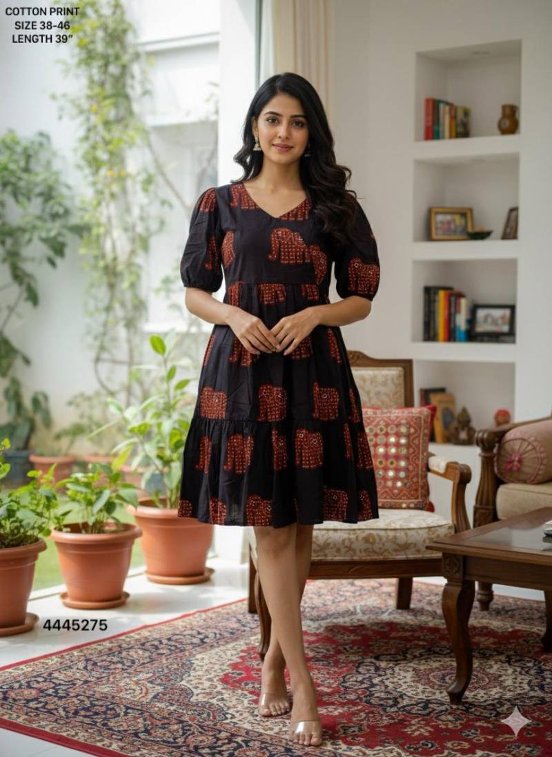 Naisha K 414 Cotton Print Casual Stylish Wear Short Top Collection