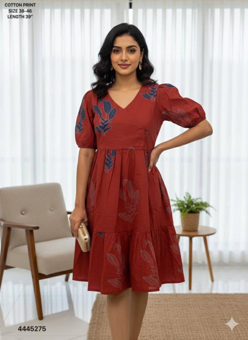 Naisha K 414 Cotton Print Casual Stylish Wear Short Top Collection