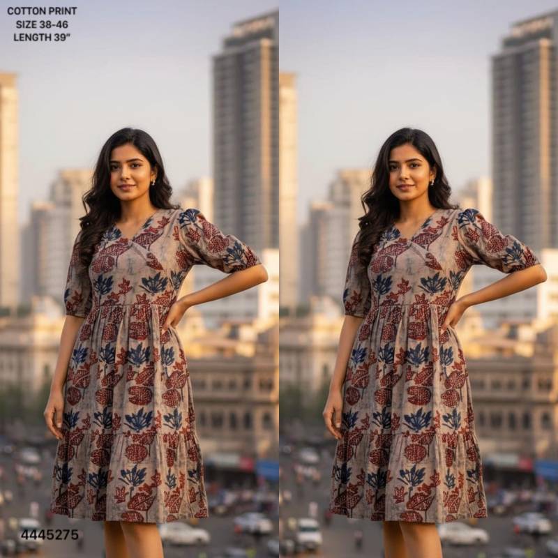 Naisha K 414 Cotton Print Casual Stylish Wear Short Top Collection