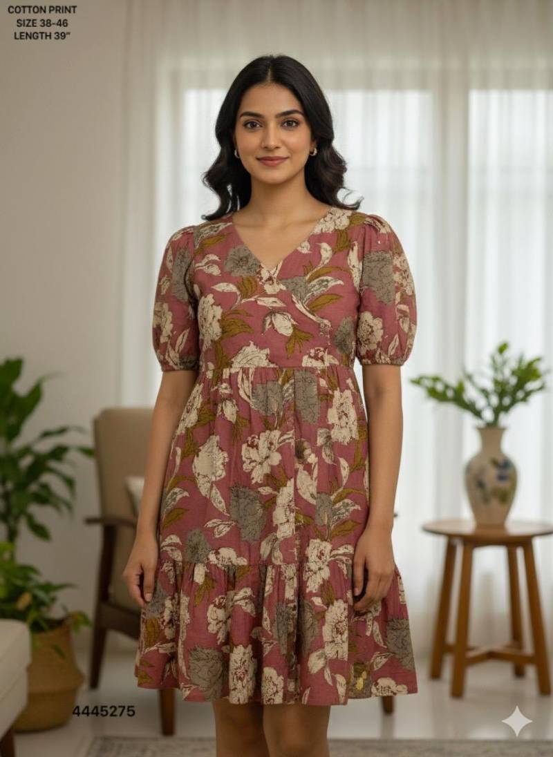 Naisha K 414 Cotton Print Casual Stylish Wear Short Top Collection