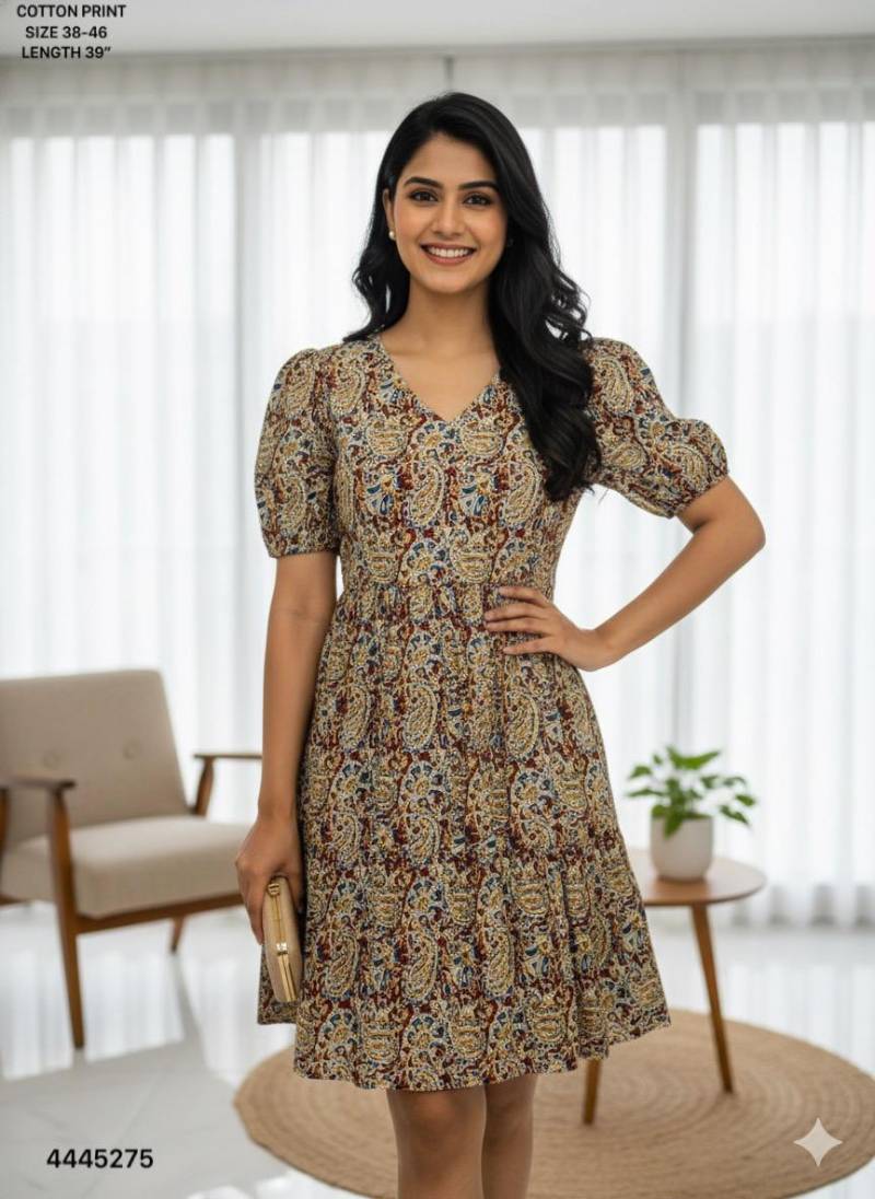 Naisha K 414 Cotton Print Casual Stylish Wear Short Top Collection