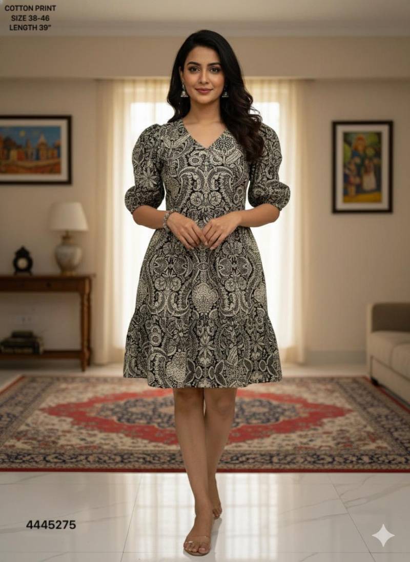 Naisha K 414 Cotton Print Casual Stylish Wear Short Top Collection