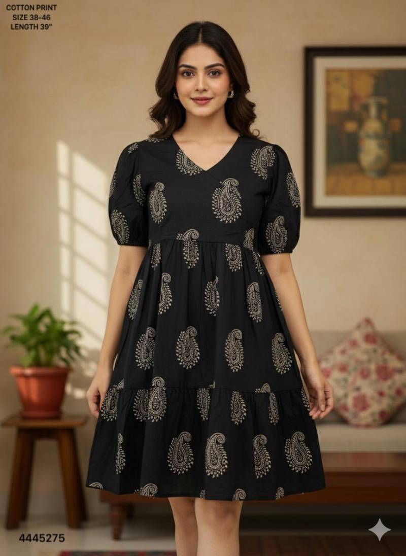 Naisha K 414 Cotton Print Casual Stylish Wear Short Top Collection