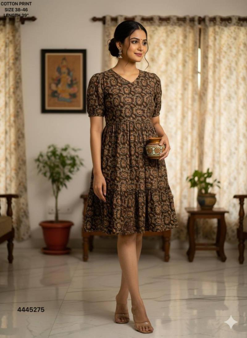 Naisha K 414 Cotton Print Casual Stylish Wear Short Top Collection
