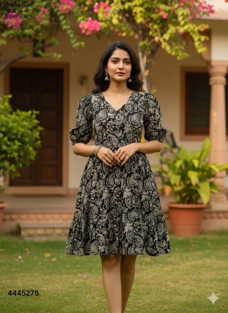 Naisha K 414 Cotton Print Casual Stylish Wear Short Top Collection