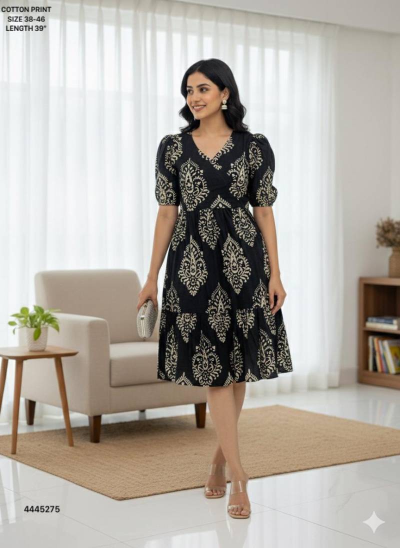 Naisha K 414 Cotton Print Casual Stylish Wear Short Top Collection