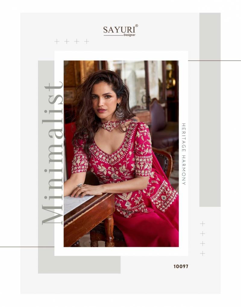 Sayuri Bela Organza Silk Embroidery Work Top Plazzo And Dupatta Collection