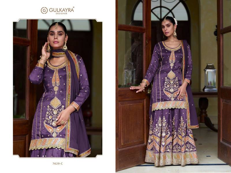 Gulkayra Taiyba Vol 1 Simmer Silk Embroidered Work Salwar Kameez Collection