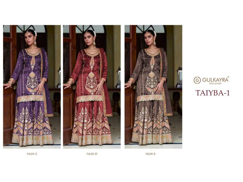Gulkayra Taiyba Vol 1 Simmer Silk Embroidered Work Salwar Kameez Collection
