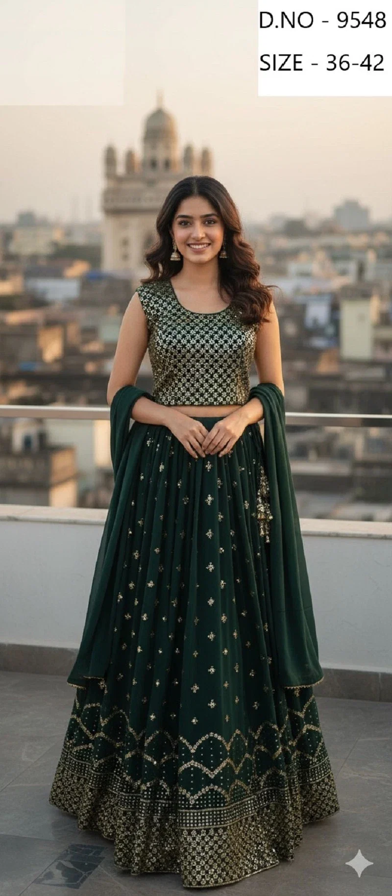 Agni Crop Top 9548 Georgette Embroidered Lehenga Choli Collection