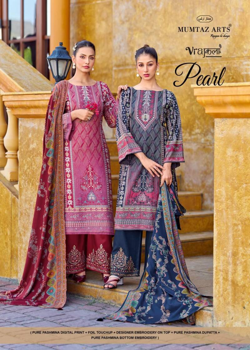 Mumtaz Pearl Viscose Pashmina Digital Printed Work Dress Material