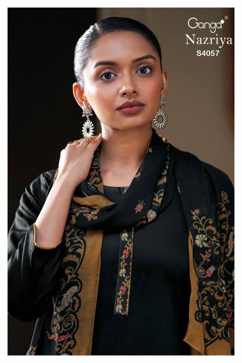 Ganga Nazriya 4057 Cotton Silk Printed Salwar Kameez Collection