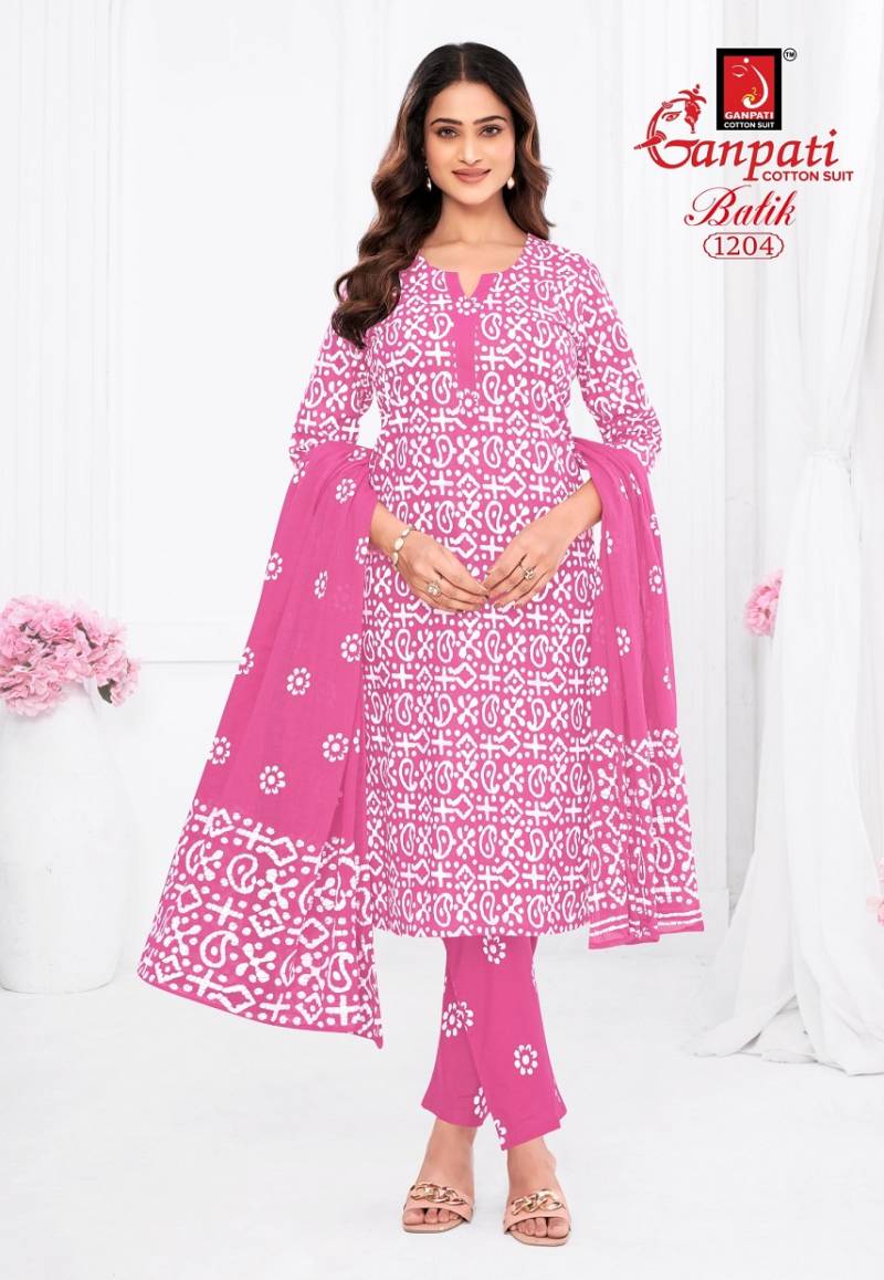 Ganpati Batik Pant Vol 12 Cotton Printed Dress Material Collection