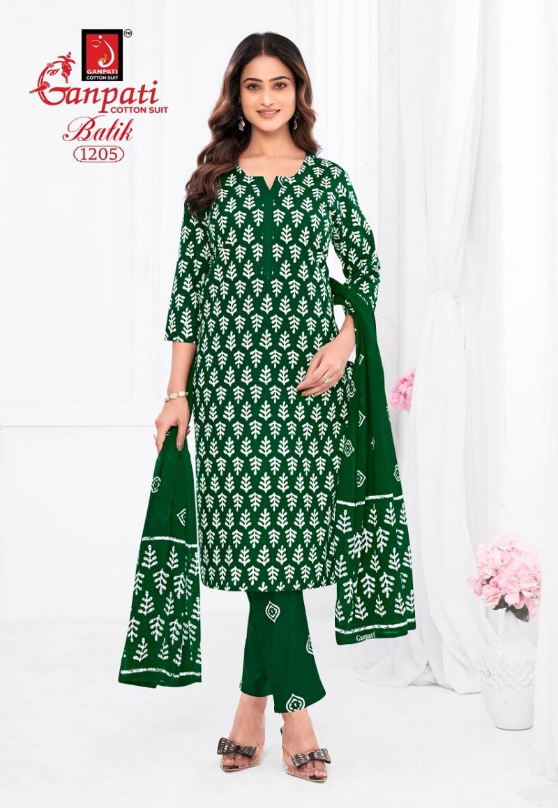 Ganpati Batik Pant Vol 12 Cotton Printed Dress Material Collection