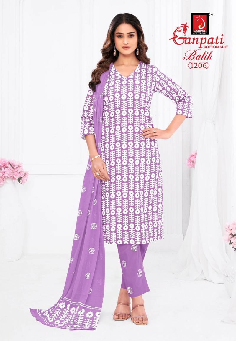 Ganpati Batik Pant Vol 12 Cotton Printed Dress Material Collection
