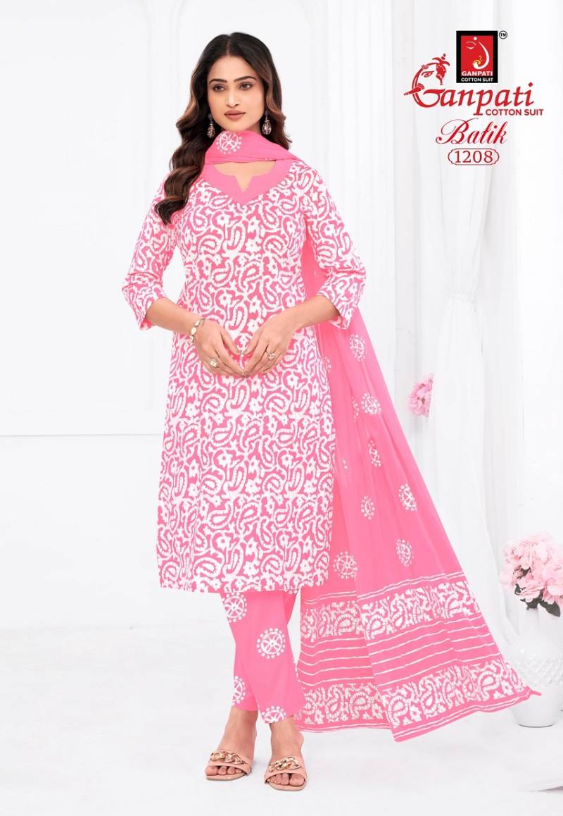 Ganpati Batik Pant Vol 12 Cotton Printed Dress Material Collection