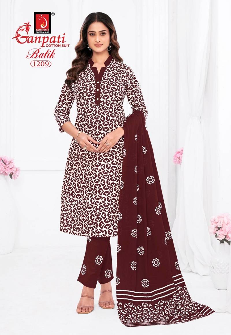 Ganpati Batik Pant Vol 12 Cotton Printed Dress Material Collection