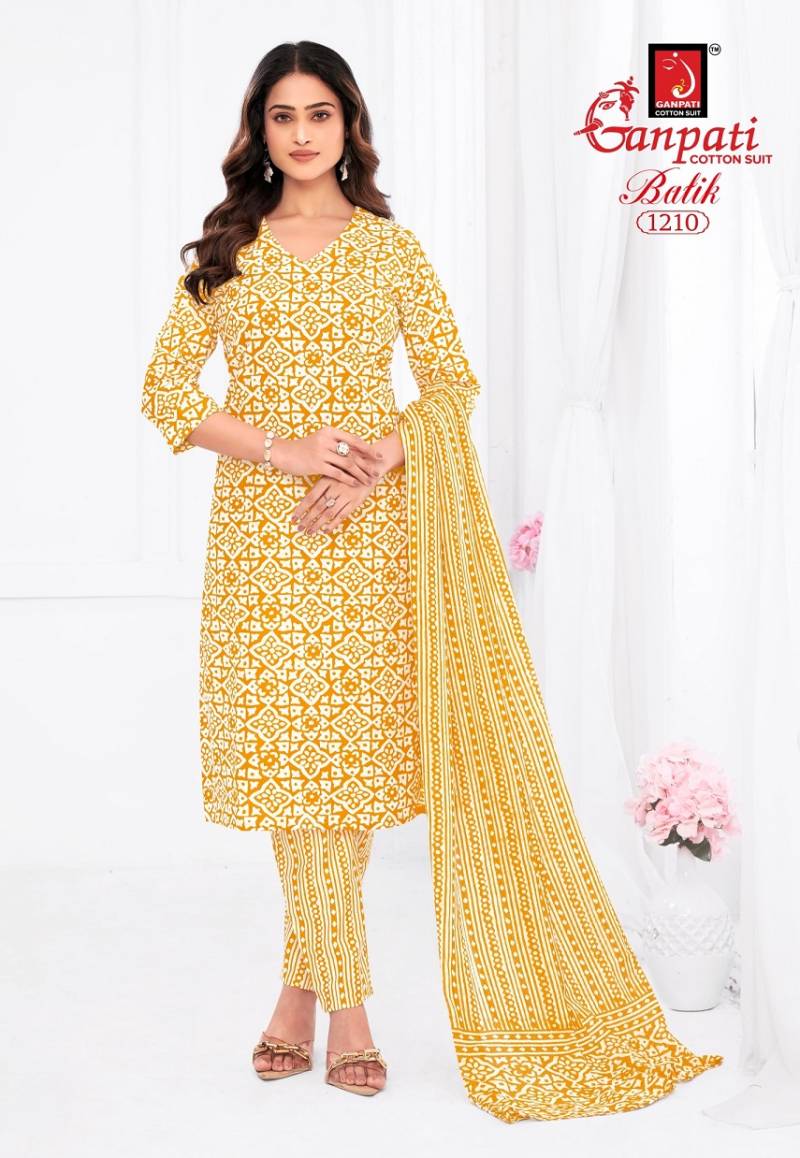 Ganpati Batik Pant Vol 12 Cotton Printed Dress Material Collection