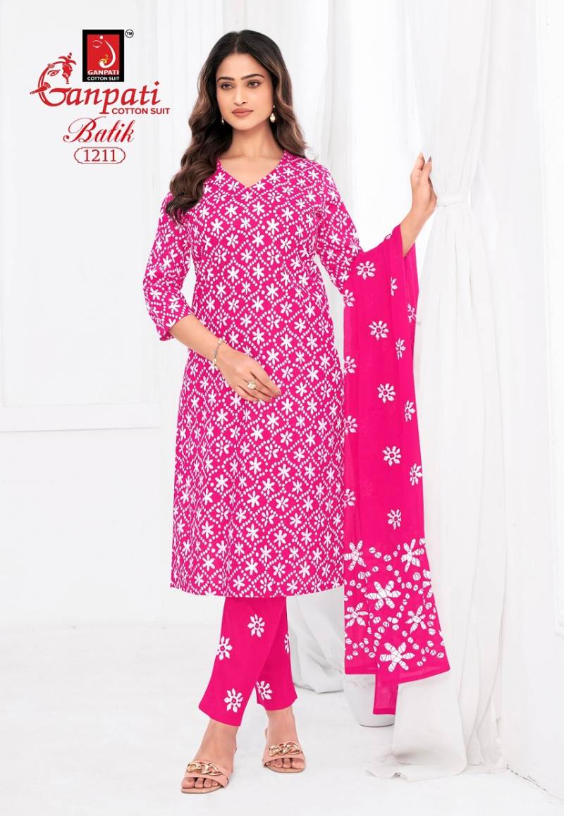 Ganpati Batik Pant Vol 12 Cotton Printed Dress Material Collection