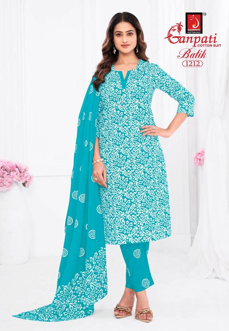Ganpati Batik Pant Vol 12 Cotton Printed Dress Material Collection