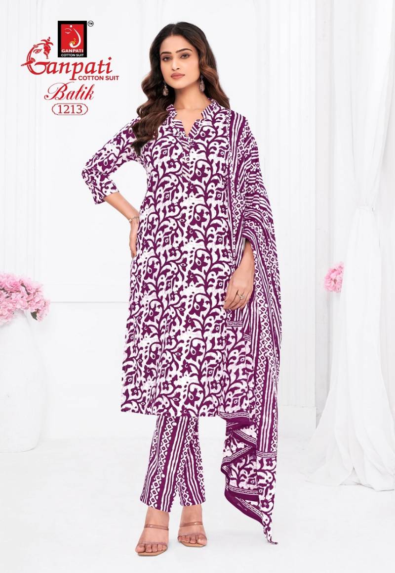 Ganpati Batik Pant Vol 12 Cotton Printed Dress Material Collection
