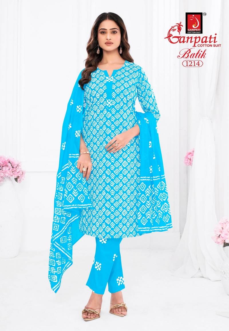 Ganpati Batik Pant Vol 12 Cotton Printed Dress Material Collection