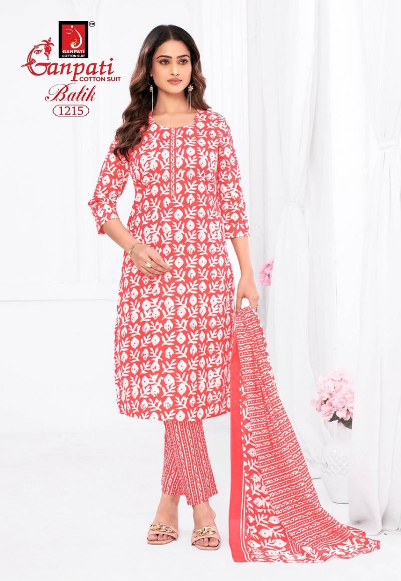 Ganpati Batik Pant Vol 12 Cotton Printed Dress Material Collection