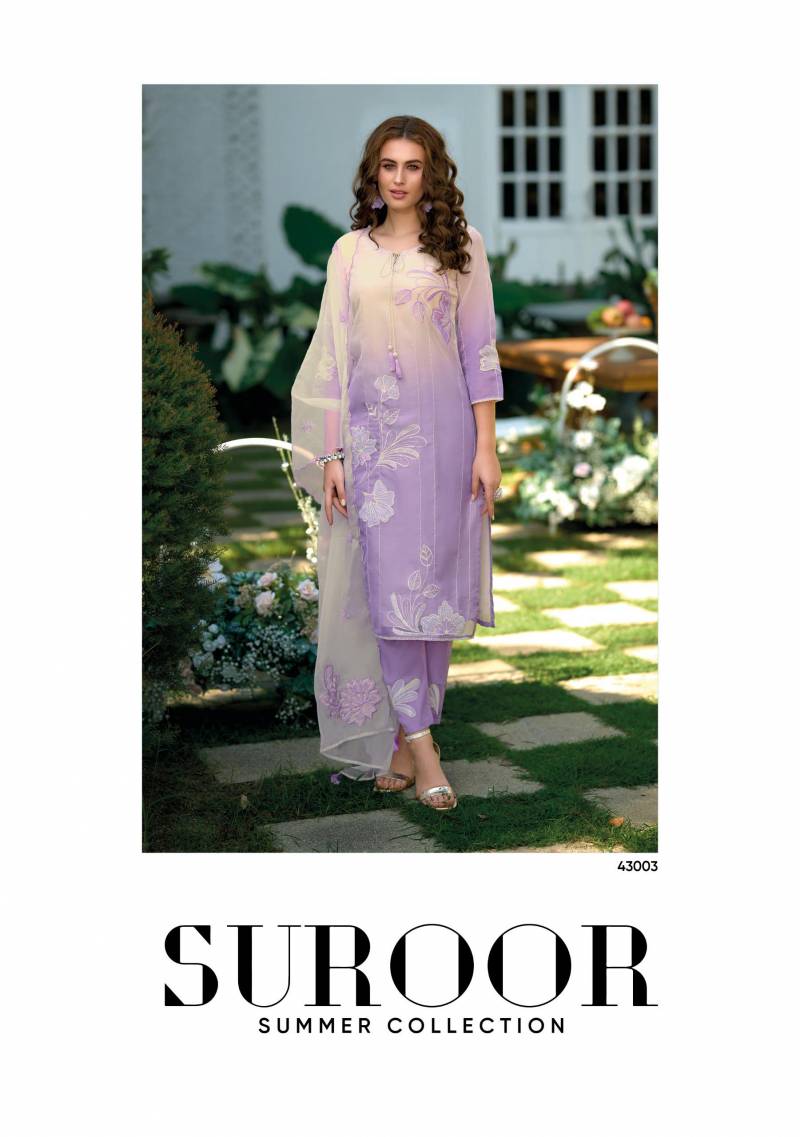 Kailee Suroor Cotton Thread Work Designer Kurti Pant And Dupatta Collection
